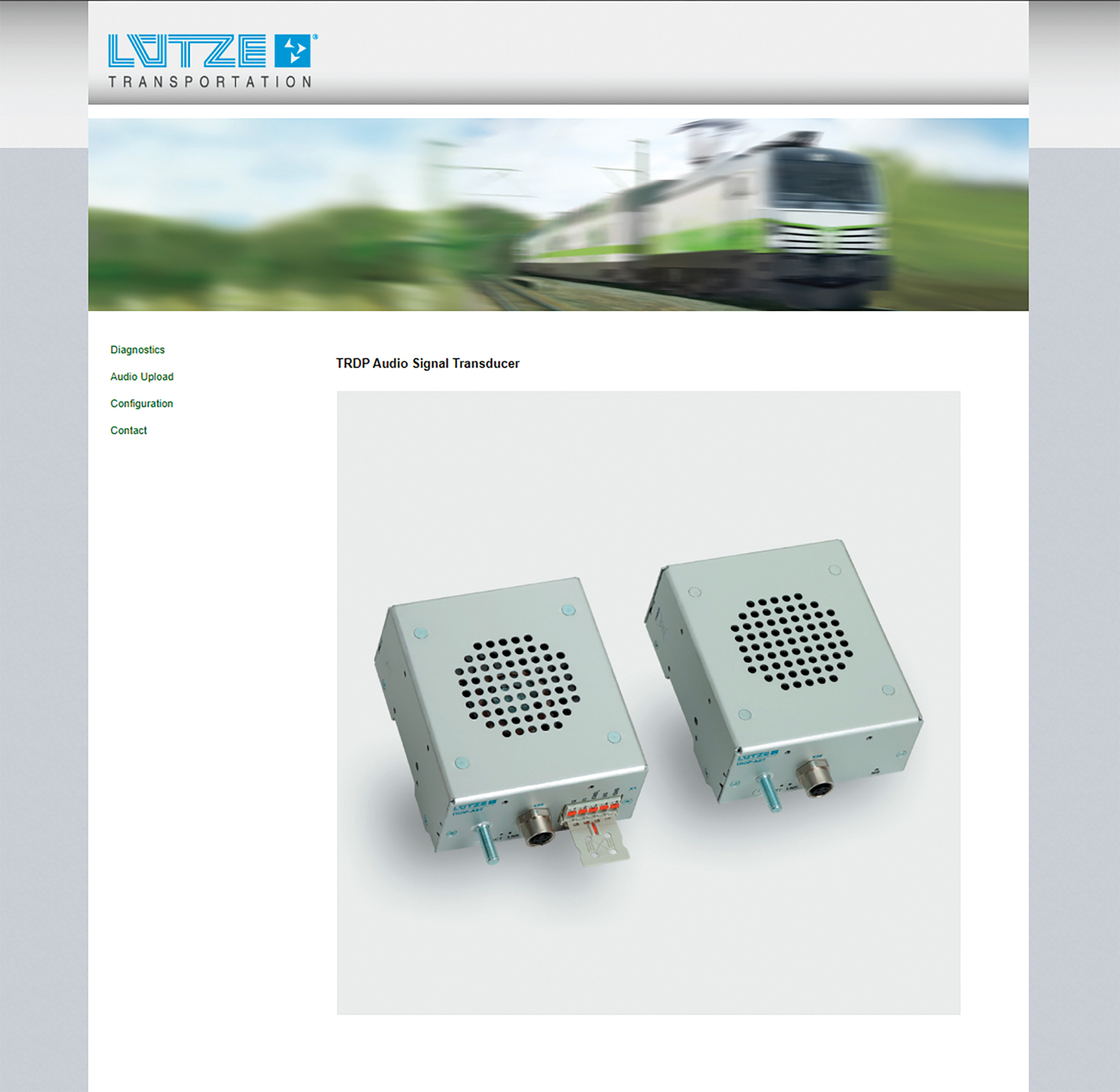 Web interface - Lütze Transportation GmbH